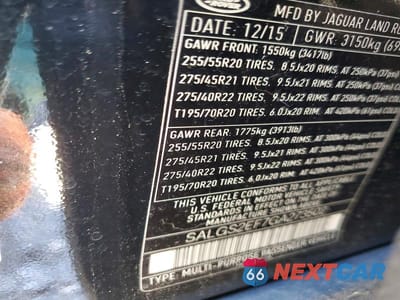 Zdjęcie 13 z 13 samochodu: 2016 LAND ROVER RANGE ROVER SUPERCHARGED VIN:SALGS2EF7GA273502 - miniatura