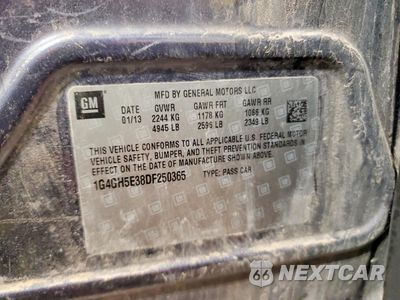 Zdjęcie 12 z 13 samochodu: 2013 BUICK LACROSSE PREMIUM VIN:1G4GH5E38DF250365 - miniatura