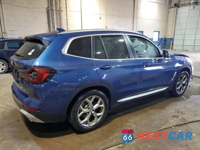 Trzecie zdjęcie samochodu z tyłu: 2022 BMW X3 XDRIVE30I VIN:5UX53DP01N9J63154 - miniatura