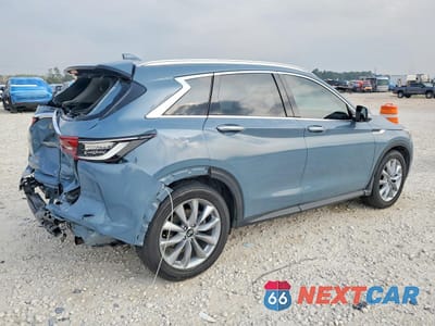 Trzecie zdjęcie samochodu z tyłu: 2022 INFINITI QX50 ESSENTIAL VIN:3PCAJ5CA2NF110463 - miniatura