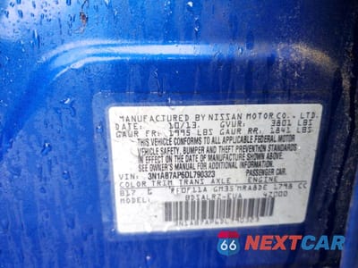 Zdjęcie 12 z 12 samochodu: 2013 NISSAN SENTRA S VIN:3N1AB7AP6DL790323 - miniatura