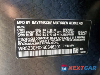 Zdjęcie 13 z 13 samochodu: 2025 BMW IX XDRIVE50 VIN:WB523CF02SCS46201 - miniatura