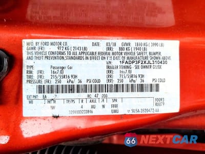 Zdjęcie 12 z 12 samochodu: 2018 FORD FOCUS SE VIN:1FADP3F2XJL310430 - miniatura