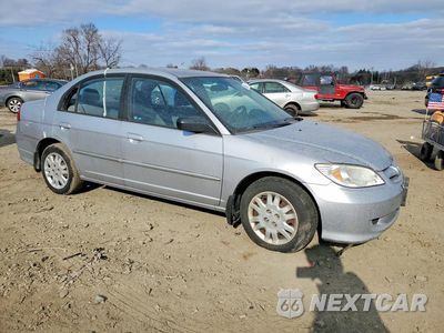 Czwarte zdjęcie samochodu z boku: 2005 HONDA CIVIC LX VIN:2HGES16545H607435 - miniatura