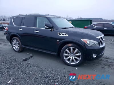 Czwarte zdjęcie samochodu z boku: 2014 INFINITI QX80 VIN:JN8AZ2NF4E9554006 - miniatura