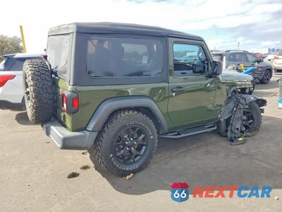 Trzecie zdjęcie samochodu z tyłu: 2021 JEEP WRANGLER SPORT VIN:1C4GJXAG8MW789050 - miniatura