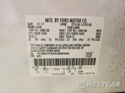 Zdjęcie 14 z 14 samochodu: 2017 FORD EXPLORER LIMITED VIN:1FM5K7F82HGB80540 - miniatura