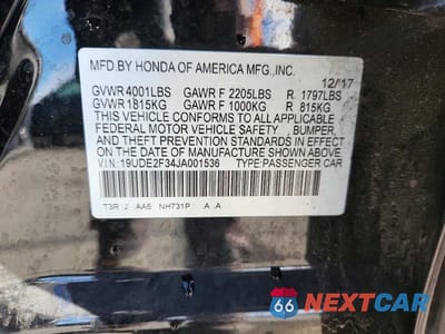 Zdjęcie 13 z 13 samochodu: 2018 ACURA ILX BASE WATCH PLUS VIN:19UDE2F34JA001536 - miniatura