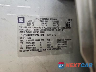 Zdjęcie 13 z 13 samochodu: 2018 CADILLAC XT5 PREMIUM LUXURY VIN:1GYKNFRS2JZ127874 - miniatura