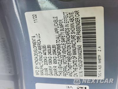 Zdjęcie 12 z 13 samochodu: 2022 HONDA ACCORD SPORT VIN:1HGCV2F3XNA023543 - miniatura