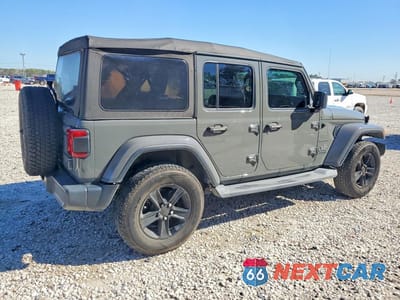 Trzecie zdjęcie samochodu z tyłu: 2020 JEEP WRANGLER UNLIMITED SAHARA VIN:1C4HJXEN7LW166756 - miniatura