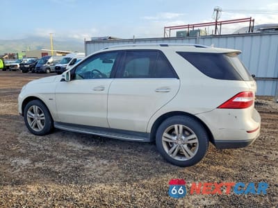 Drugie zdjęcie samochodu z przodu: 2012 MERCEDES-BENZ ML 350 4MATIC VIN:4JGDA5HB1CA022391 - miniatura