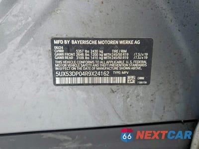 Zdjęcie 13 z 13 samochodu: 2024 BMW X3 XDRIVE30I VIN:5UX53DP04R9X24162 - miniatura