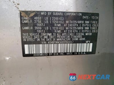 Zdjęcie 13 z 13 samochodu: 2025 SUBARU OUTBACK LIMITED VIN:4S4BTANC6S3193857 - miniatura