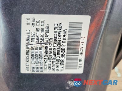 Zdjęcie 14 z 14 samochodu: 2011 HONDA ODYSSEY EXL VIN:5FNRL5H64BB015111 - miniatura