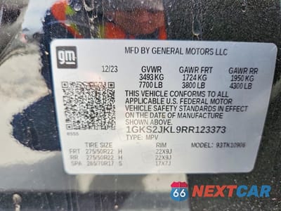 Zdjęcie 13 z 14 samochodu: 2024 GMC YUKON XL DENALI VIN:1GKS2JKL9RR123373 - miniatura