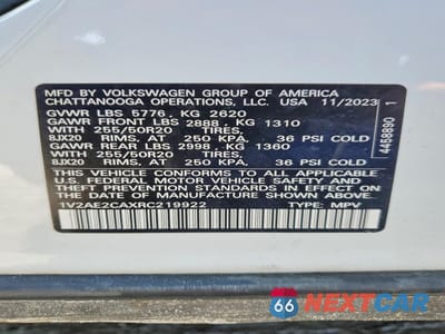 Zdjęcie 14 z 14 samochodu: 2024 VOLKSWAGEN ATLAS CROSS SPORT SEL R-LINE VIN:1V2AE2CAXRC219922 - miniatura