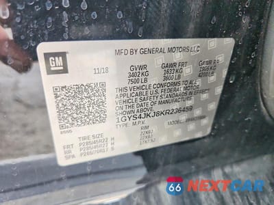 Zdjęcie 13 z 13 samochodu: 2019 CADILLAC ESCALADE ESV PREMIUM LUXURY VIN:1GYS4JKJ8KR236459 - miniatura