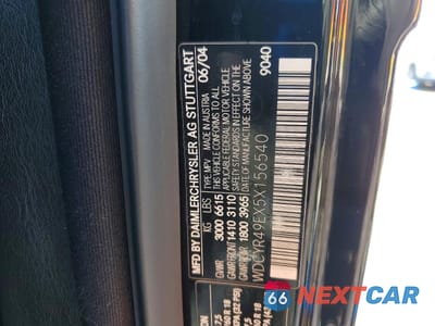 Zdjęcie 13 z 13 samochodu: 2005 MERCEDES-BENZ G 500 VIN:WDCYR49EX5X156540 - miniatura