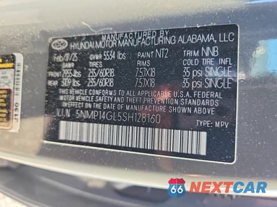 Zdjęcie 12 z 12 samochodu: 2025 HYUNDAI SANTA FE SE VIN:5NMP14GL5SH128160 - miniatura