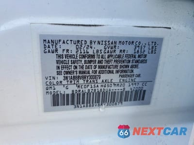 Zdjęcie 12 z 12 samochodu: 2024 NISSAN SENTRA S VIN:3N1AB8BV8RY300879 - miniatura