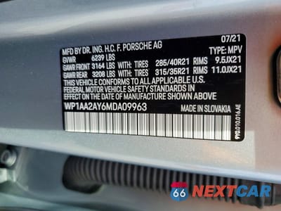 Zdjęcie 14 z 14 samochodu: 2021 PORSCHE CAYENNE VIN:WP1AA2AY6MDA09963 - miniatura