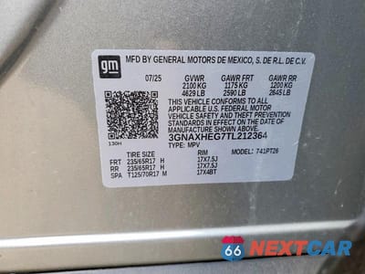 Zdjęcie 13 z 13 samochodu: 2026 CHEVROLET EQUINOX LT VIN:3GNAXHEG7TL212364 - miniatura