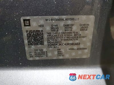 Zdjęcie 13 z 13 samochodu: 2018 CHEVROLET SUBURBAN K1500 PREMIER VIN:1GNSKJKC4JR381422 - miniatura