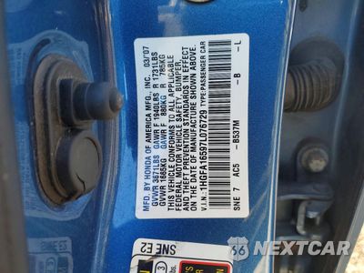 Zdjęcie 12 z 12 samochodu: 2007 HONDA CIVIC LX VIN:1HGFA16597L076729 - miniatura