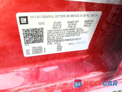 Zdjęcie 13 z 13 samochodu: 2021 GMC SIERRA C1500 SLT VIN:3GTP8DED7MG214639 - miniatura