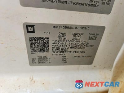 Zdjęcie 12 z 12 samochodu: 2020 GMC SIERRA K1500 DENALI VIN:1GTU9FET3LZ151685 - miniatura