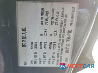 Zdjęcie 12 z 13 samochodu: 2019 TESLA MODEL 3 VIN:5YJ3E1EA0KF407410 - miniatura