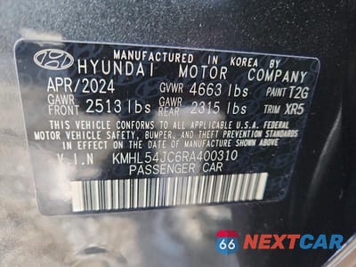 Zdjęcie 12 z 12 samochodu: 2024 HYUNDAI SONATA N LINE VIN:KMHL54JC6RA400310 - miniatura