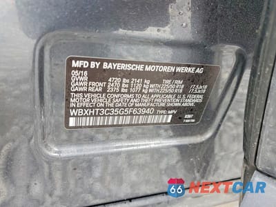 Zdjęcie 13 z 13 samochodu: 2016 BMW X1 VIN:WBXHT3C35G5F63940 - miniatura