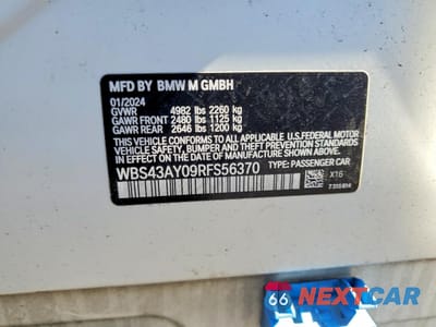 Zdjęcie 13 z 13 samochodu: 2024 BMW M3 COMPETITION VIN:WBS43AY09RFS56370 - miniatura