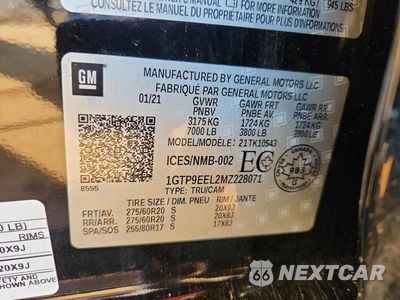 Zdjęcie 12 z 12 samochodu: 2021 GMC SIERRA K1500 AT4 VIN:1GTP9EEL2MZ228071 - miniatura