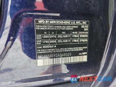 Zdjęcie 13 z 13 samochodu: 2002 MERCEDES-BENZ ML 320 VIN:4JGAB54E92A348325 - miniatura