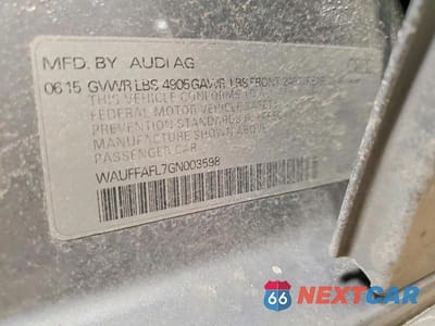 Zdjęcie 12 z 12 samochodu: 2016 AUDI A4 PREMIUM PLUS S-LINE VIN:WAUFFAFL7GN003598 - miniatura