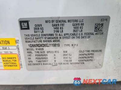 Zdjęcie 13 z 13 samochodu: 2016 CHEVROLET TRAVERSE LT VIN:1GNKRGKD6GJ119819 - miniatura