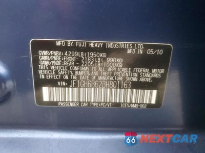 Zdjęcie 13 z 14 samochodu: 2011 SUBARU IMPREZA 2.5I PREMIUM VIN:JF1GH6B62BH801163 - miniatura