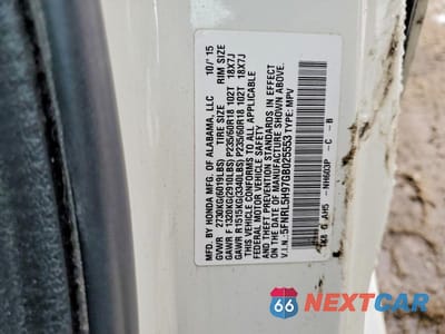 Zdjęcie 14 z 14 samochodu: 2016 HONDA ODYSSEY TOURING VIN:5FNRL5H97GB025553 - miniatura