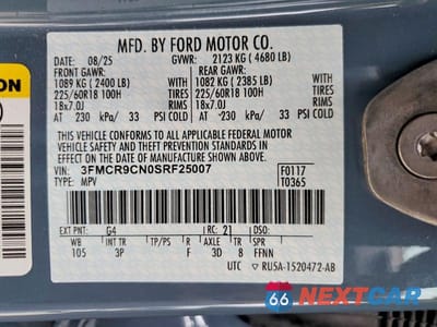Zdjęcie 13 z 13 samochodu: 2025 FORD BRONCO SPORT OUTER BANKS VIN:3FMCR9CN0SRF25007 - miniatura