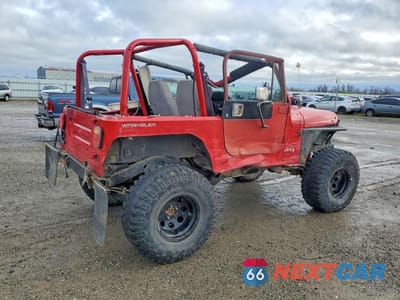 Trzecie zdjęcie samochodu z tyłu: 1993 JEEP WRANGLER / YJ S VIN:1J4FY19P6PP206492 - miniatura