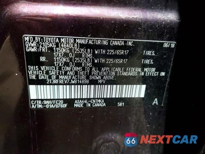 Zdjęcie 14 z 14 samochodu: 2018 TOYOTA RAV4 ADVENTURE VIN:2T3RFREV7JW814898 - miniatura
