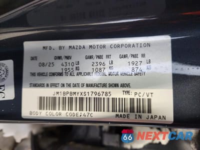 Zdjęcie 12 z 12 samochodu: 2025 MAZDA 3 GT VIN:JM1BPBMYXS1796785 - miniatura