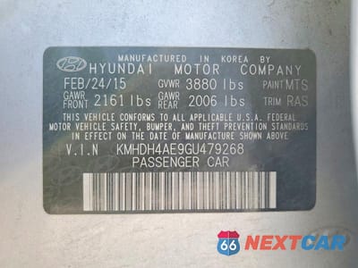Zdjęcie 13 z 13 samochodu: 2016 HYUNDAI ELANTRA SE VIN:KMHDH4AE9GU479268 - miniatura