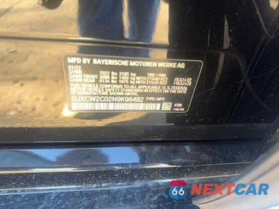 Zdjęcie 10 z 10 samochodu: 2022 BMW X7 XDRIVE40I VIN:5UXCW2C07N9K96482 - miniatura