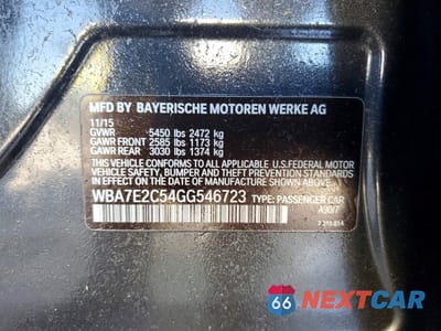 Zdjęcie 13 z 14 samochodu: 2016 BMW 740 I VIN:WBA7E2C54GG546723 - miniatura