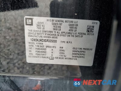 Zdjęcie 13 z 13 samochodu: 2016 CHEVROLET SUBURBAN K1500 LTZ VIN:1GNSKJKC0GR329200 - miniatura