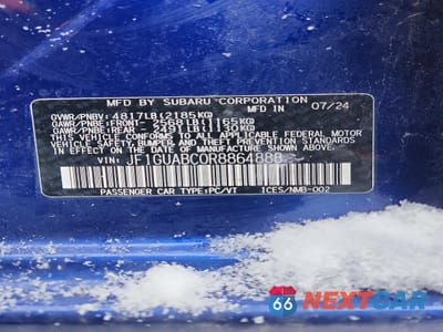 Zdjęcie 12 z 12 samochodu: 2024 SUBARU IMPREZA VIN:JF1GUABC0R8864888 - miniatura